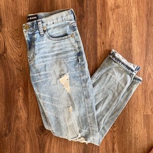 Express Light Washed Girlfriend Jeans - Size 0